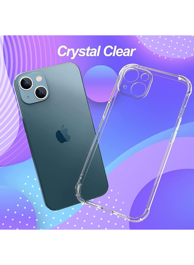 Case Compatible with iPhone 13/14 Cover Silicone Transparent TPU Gorilla Anti-shock Protector Camera Shockproof Corners - Clear - Image 4